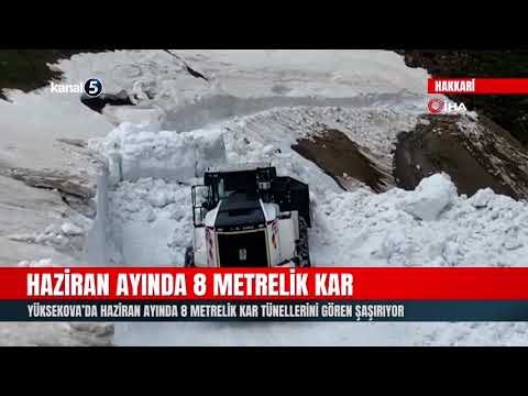 Haziran Ayında 8 Metrelik Kar | Yüksekova’da 8 Metrelik Kar Tünellerini Gören Şaşırıyor