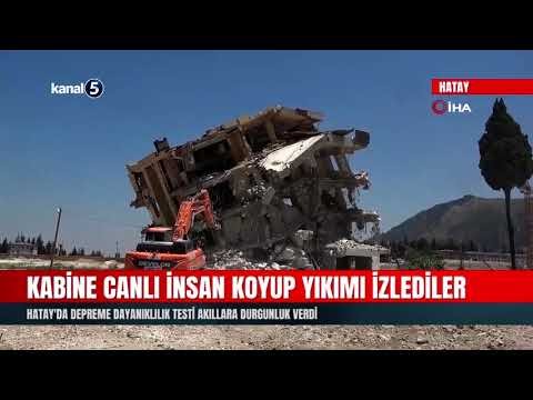 Kabine Canlı İnsan Koyup Yıkımı İzlediler | Depreme Dayanıklılık Testi Akıllara Durgunluk Verdi