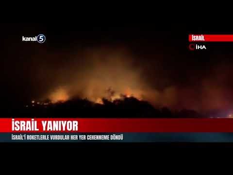İsrail Yanıyor | İsrail’i Roketlerle Vurdular Her Yer Cehenneme Döndü