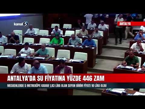 Antalya’da Su Fiyatına Yüzde 446 Zam