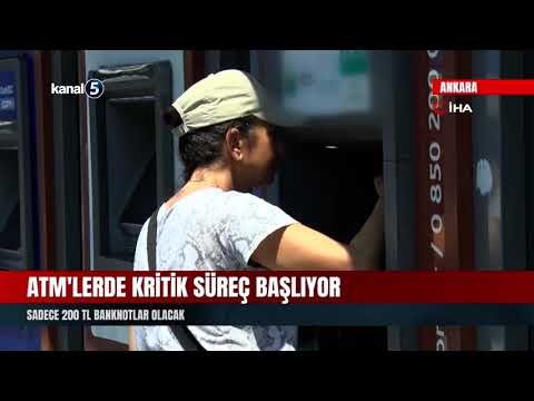 ATM’lerde Kritik Süreç Başlıyor | Sadece 200 TL Banknotlar Olacak