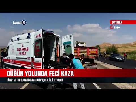 Düğün Yolunda Feci Kaza | Pikap ve Tır Kafa Kafaya Çarpıştı 4 Ölü 1 Yaralı