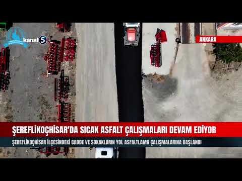 Şereflikoçhisar’da Sıcak Asfalt Çalışmaları Devam Ediyor
