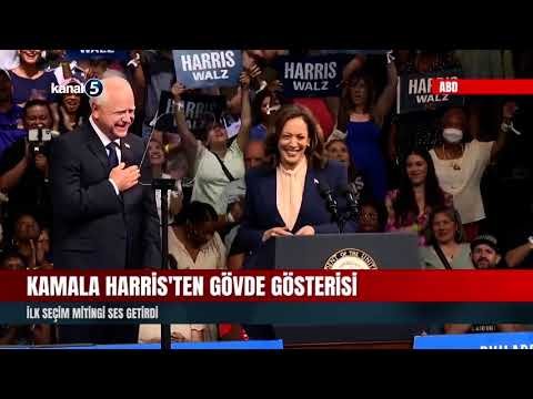 Kamala Harris’ten Gövde Gösterisi | İlk Seçim Mitingi Ses Getirdi