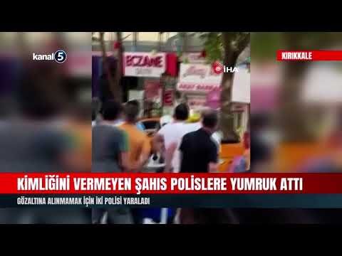 Kimliğini Vermeyen Şahıs Polislere Yumruk Attı