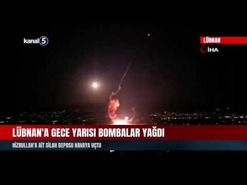 Lübnan’a Gece Yarısı Bombalar Yağdı | Hizbullah’a Ait Silah Deposu Havaya Uçtu