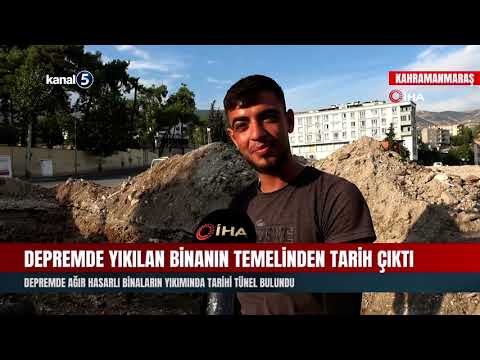 Depremde Ağır Hasarlı Binaların Yıkımında Tarihi Tünel Bulundu