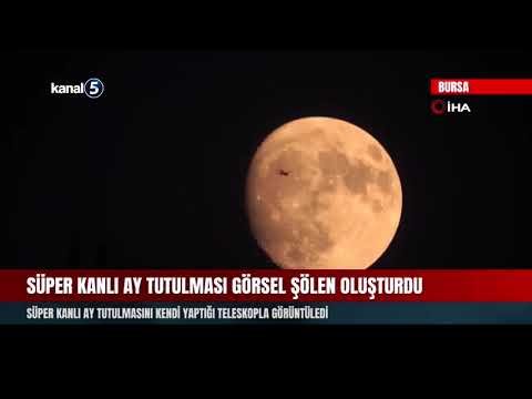 Süper Kanlı Ay Tutulmasını Kendi Yaptığı Teleskopla Görüntüledi