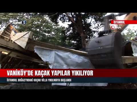 Vaniköy’de Kaçak Yapılar Yıkılıyor