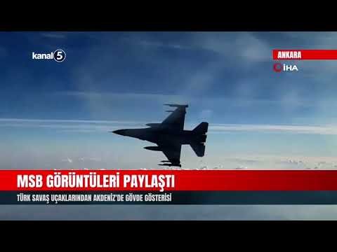 MSB Görüntüleri Paylaştı | Türk Savaş Uçaklarından Akdeniz’de Gövde Gösterisi