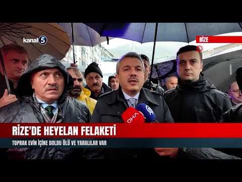 Rize’de Heyelan Felaketi | Toprak Evin İçine Doldu Ölü Ve Yaralılar Var
