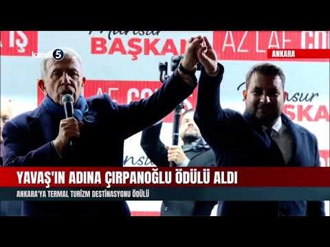 Yavaş’ın Adına Çırpanoğlu Ödülü Aldı | Ankara’ya Termal Turizm Destinasyonu Ödülü