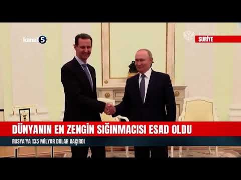 Beşar Esad Rusya’ya 135 Milyar Dolar Kaçırdı