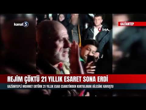 Gaziantepli Mehmet Ertürk 21 Yıllık Esad Esaretinden Kurtularak Ailesine Kavuştu