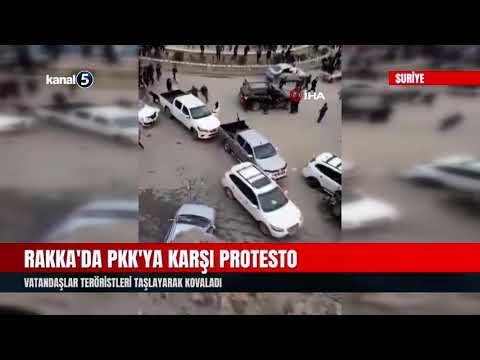 Rakka’da Vatandaşlar Teröristleri Taşlayarak Kovaladı