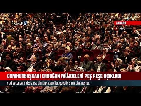 Cumhurbaşkanı Erdoğan Müjdeleri Peş Peşe Açıkladı