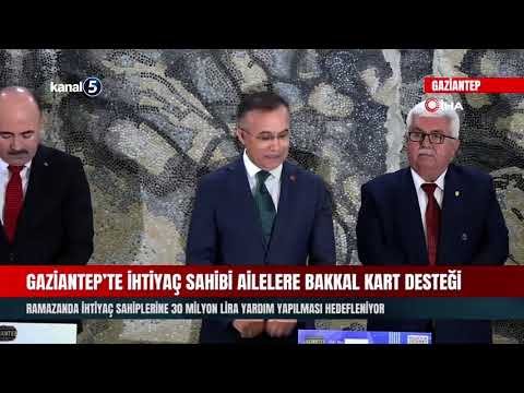 Gaziantep’te İhtiyaç Sahibi Ailelere Bakkal Kart Desteği