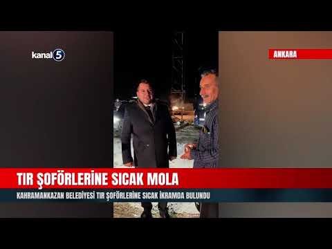 Kahramankazan Belediyesi Tır Şoförlerine Sıcak İkramda Bulundu