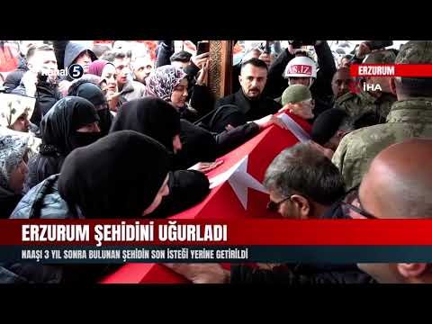 Erzurum Şehidini Uğurladı | Naaşı 3 Yıl Sonra Bulunan Şehidin Son İsteği Yerine Getirildi