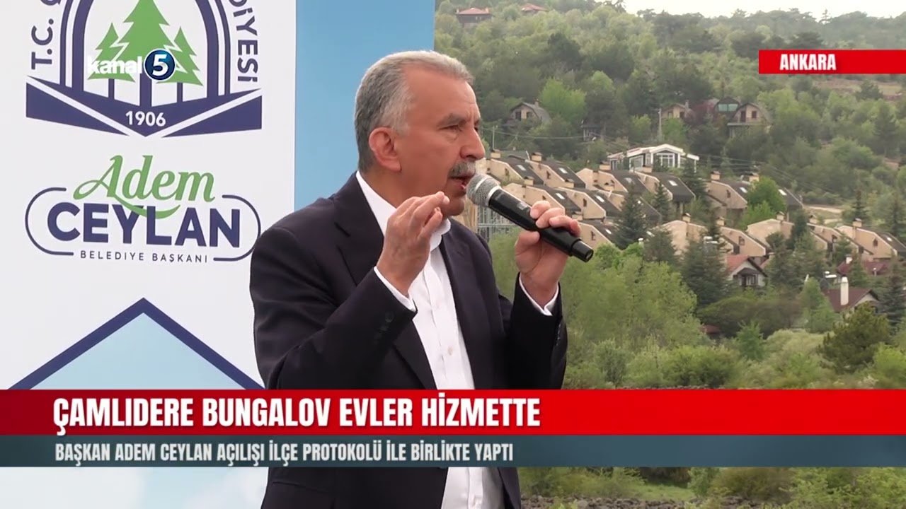 Çamlıdere Bungalov Evler Hizmette | Başkan Adem Ceylan Açılışı İlçe Protokolü İle Birlikte Yaptı