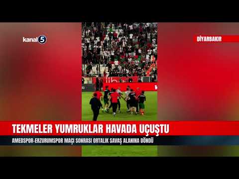 Amedspor-Erzurumspor Maçı Sonrası Ortalık Savaş Alanına Döndü