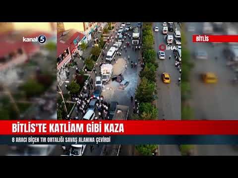 Bitlis’te Katliam Gibi Kaza | 8 Aracı Biçen Tır Ortalığı Savaş Alanına Çevirdi