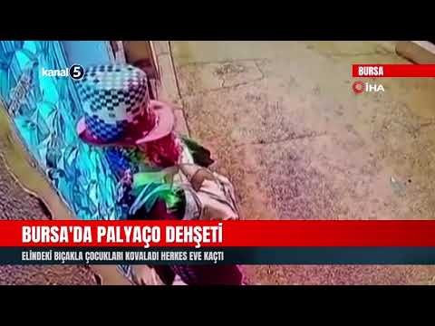 Bursa’da Palyaço Dehşeti | Elindeki Bıçakla Çocukları Kovaladı Herkes Eve Kaçtı