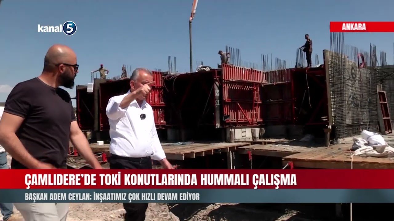 Çamlıdere’de TOKİ Konut İnşaatı Hızla Devam Ediyor