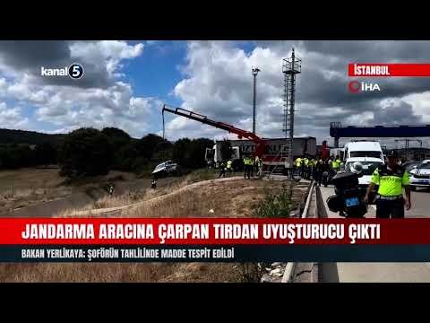 Jandarma Aracına Çarpan Tırdan Uyuşturucu Çıktı
