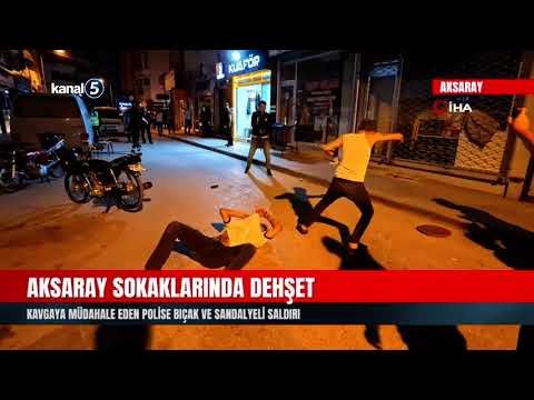 Aksaray Sokaklarında Dehşet | Kavgaya Müdahale Eden Polise Bıçak Ve Sandalyeli Saldırı
