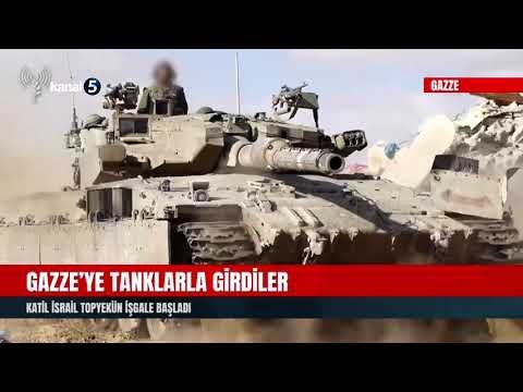 Gazze’ye Tanklarla Girdiler | Katil İsrail Topyekün İşgale Başladı