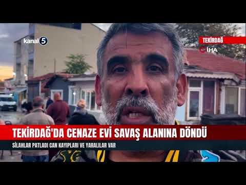 Tekirdağ’da Cenaze Evi Savaş Alanına Döndü | Silahlar Patladı Can Kayıpları Ve Yaralılar Var