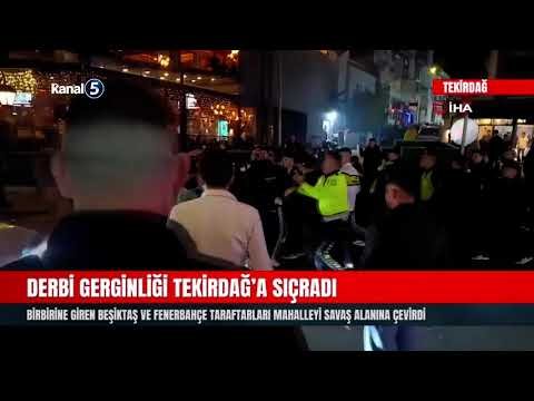 Birbirine Giren Beşiktaş Ve Fenerbahçe Taraftarları Mahalleyi Savaş Alanına Çevirdi