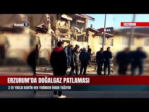 Erzurum’da Doğalgaz Patlaması | 2 Ev Yıkıldı Kentin Her Yerinden İhbar Yağıyor