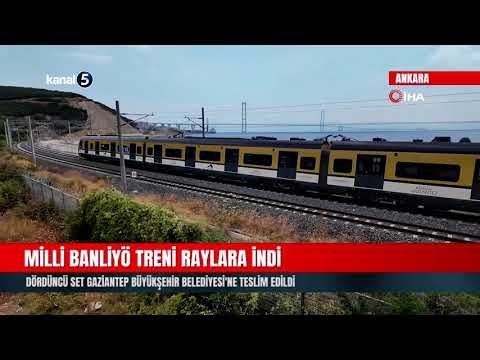 Milli Banliyö Treni Raylara İndi | Dördüncü Set Gaziantep Büyükşehir Belediyesi’ne Teslim Edildi