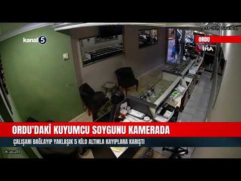 Ordu’daki Kuyumcu Soygunu Kamerada | Çalışanı Bağlayıp Yaklaşık 5 Kilo Altınla Kayıplara Karıştı