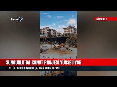 Sungurlu’da Temeli Atılan Konutlarda Çalışmalar Hız Kazandı