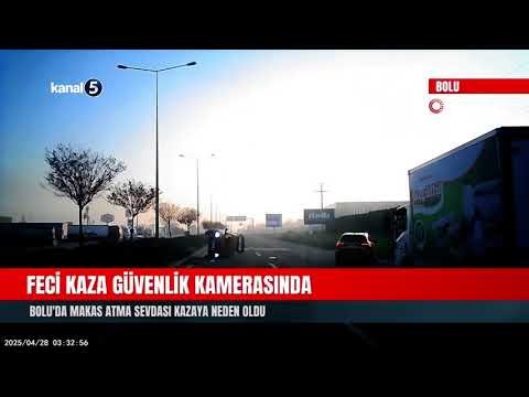 Feci Kaza Güvenlik Kamerasında | Bolu’da Makas Atma Sevdası Kazaya Neden Oldu