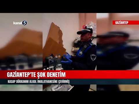 Gaziantep’te Şok Denetim | Kasap Dükkanını Alkol İmalathanesine Çevirmiş