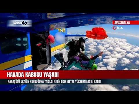 Havada Kabusu Yaşadı | Paraşütü Uçağın Kuyruğuna Takıldı 4 Bin 600 Metre Yüksekte Asılı Kaldı