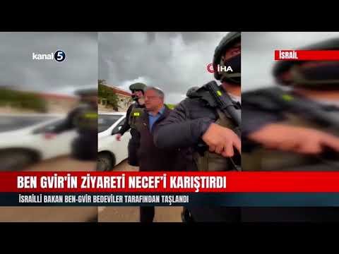İsrailli Bakan Ben-Gvir Bedeviler Tarafından Taşlandı