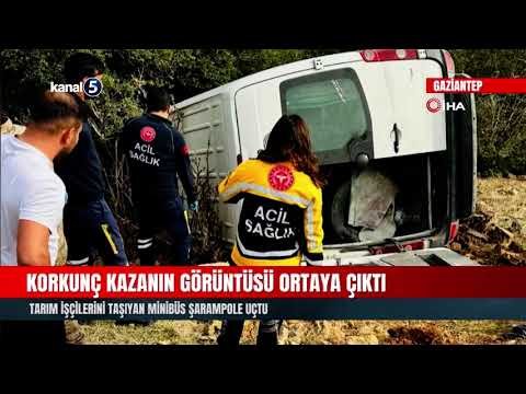 Korkunç Kazanın Görüntüsü Ortaya Çıktı | Tarım İşçilerini Taşıyan Minibüs Şarampole Uçtu
