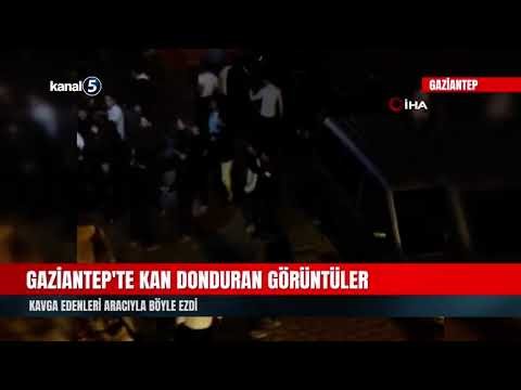 Gaziantep’te Kan Donduran Görüntüler | Kavga Edenleri Aracıyla Böyle Ezdi