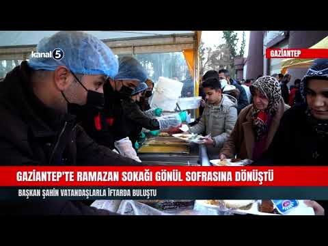 Gaziantep’te Ramazan Sokağı Gönül Sofrasına Dönüştü