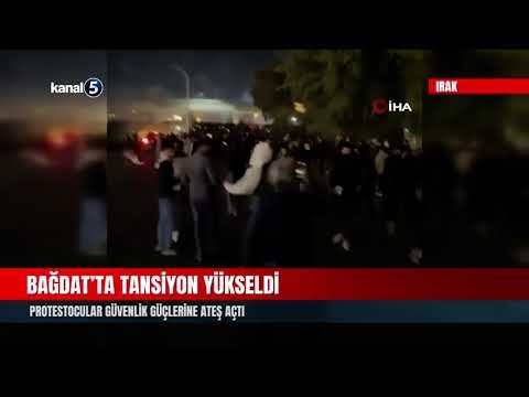 Bağdat’ta Tansiyon Yükseldi | Protestocular Güvenlik Güçlerine Ateş Açtı