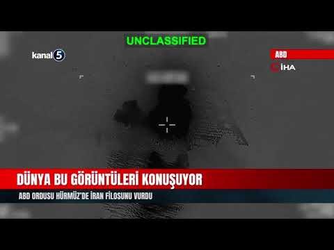 Dünya bu görüntüleri konuşuyor | ABD ordusu Hürmüz’de İran filosunu vurdu
