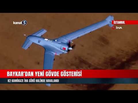Baykar’dan Yeni Gövde Gösterisi | K2 Kamikaze İHA Sürü Halinde Havalandı