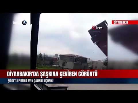 Diyarbakır’da Şaşkına Çeviren Görüntü | Şiddetli Fırtına Evin Çatısını Uçurdu