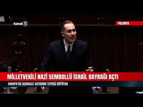 Milletvekili Nazi Sembollü İsrail Bayrağı Açtı | Avrupa’da Acımasız Soykırım Tepkisi Büyüyor