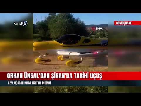 Orhan Ünsal’dan Şiran’da Tarihi Uçuş | Özel Uçağını Memleketine İndirdi